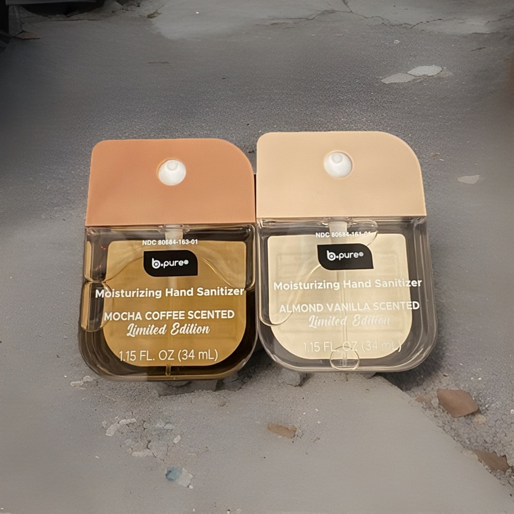 B.Pure Mocha Coffee & Almond Vanilla Hand Sanitizer‎ Limited Edition - 2 Pack